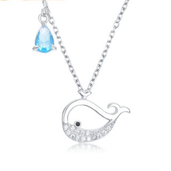 pendant necklaces s925 sterling silver whale zircon ladies necklace fashion sweet small fresh versatile clavicle 11-0114+13
pendant necklaces s925 sterling silver whale zircon ladies necklace fashion sweet small fresh versatile clavicle 11-0114+13