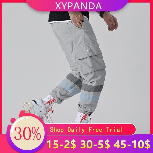 men's pants xypanda spring luminous reflective stripe overalls casual beam three-color sports, Black
men's pants xypanda spring luminous reflective stripe overalls casual beam three-color sports, Black