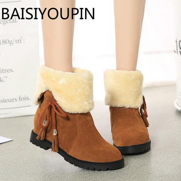 boots fashion winter women increased short ankle female tassel bow snow botas footwear warm fur plush insole boot, Black
boots fashion winter women increased short ankle female tassel bow snow botas footwear warm fur plush insole boot, Black