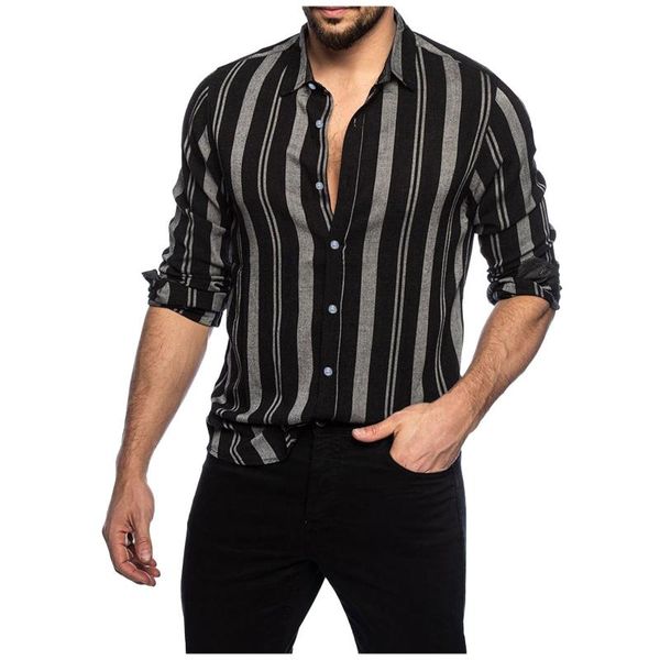 men's casual shirts mens lapel collar striped for men button up shirt office business long sleeve, White;black
men's casual shirts mens lapel collar striped for men button up shirt office business long sleeve, White;black
