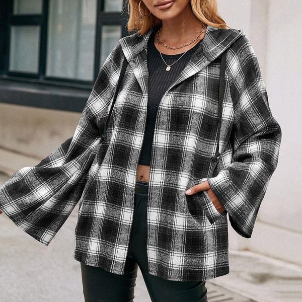 women's jackets autunm winter vintage elegant casual outwear plaid prints coat long sleeve pockets lapel hoodies cardigan streetwear, Black;brown
women's jackets autunm winter vintage elegant casual outwear plaid prints coat long sleeve pockets lapel hoodies cardigan streetwear, Black;brown