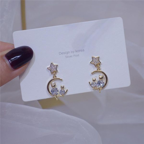 stud ins 14k real gold kitty five-pointed star flash diamond cute earrings for women cubic zircon zc, Golden;silver
stud ins 14k real gold kitty five-pointed star flash diamond cute earrings for women cubic zircon zc, Golden;silver