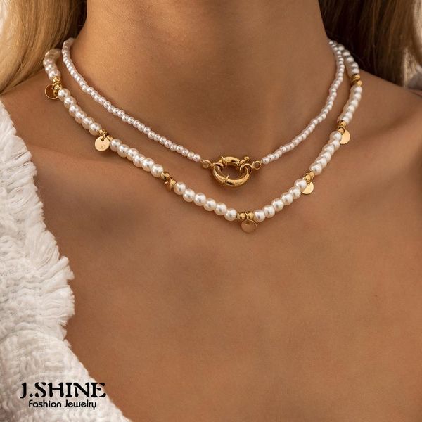 jshine 2pcs/set white simulated pearl choker necklace women handmade wedding beaded chain fashion clavicle jewelry chains, Silver
jshine 2pcs/set white simulated pearl choker necklace women handmade wedding beaded chain fashion clavicle jewelry chains, Silver