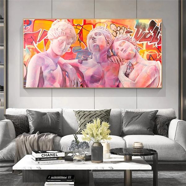the three goddess vaporwave sculpture canvas posters graffiti art canvas paintings ancient greece wall art prints for home decor
the three goddess vaporwave sculpture canvas posters graffiti art canvas paintings ancient greece wall art prints for home decor
