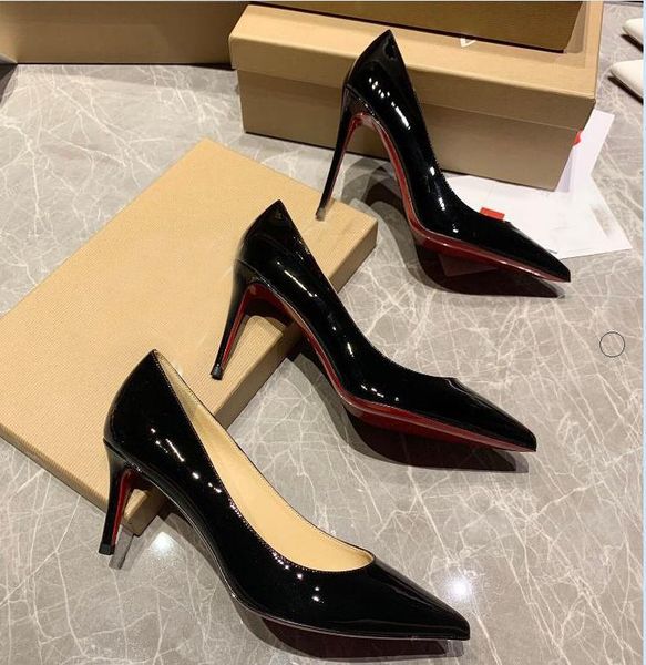dress shoes 2021 women lou pumps pointed toe 12cm bright thin high heels wedding red bottom stilettos party dust bag, Black
dress shoes 2021 women lou pumps pointed toe 12cm bright thin high heels wedding red bottom stilettos party dust bag, Black