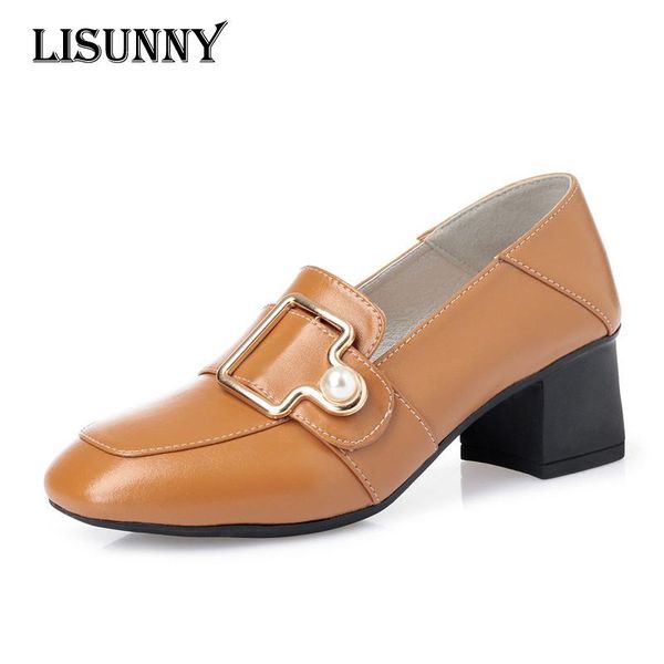 women pumps 2021 fashion genuine leather mother ms square head high heel shoes female office work chaussures femme dress, Black
women pumps 2021 fashion genuine leather mother ms square head high heel shoes female office work chaussures femme dress, Black