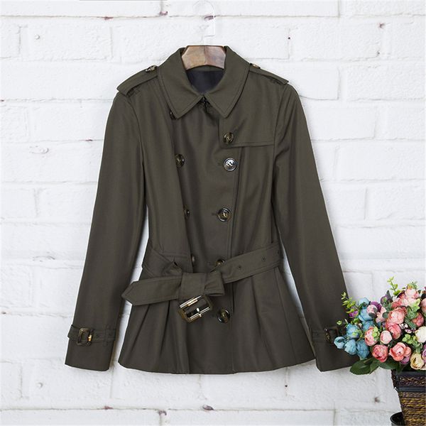 women's trench coats short classic windbreaker waterproof british high-end english style autumn winter gabadian solid color size coat b, Tan;black
women's trench coats short classic windbreaker waterproof british high-end english style autumn winter gabadian solid color size coat b, Tan;black