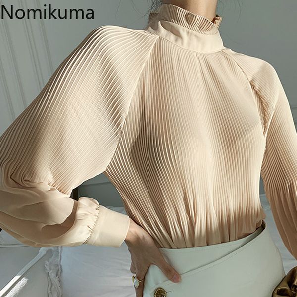nomikuma korean pleated perspective blouse shirts casual ruffle stand neck blusas elegant lantern long sleeve pullover 6d763 210427, White
nomikuma korean pleated perspective blouse shirts casual ruffle stand neck blusas elegant lantern long sleeve pullover 6d763 210427, White