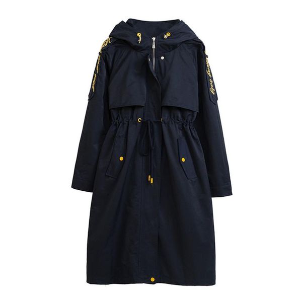 women's trench coats 2021 fashion plus size l-4xl hooded coat women long outerwear female belt slim casual loose windbreaker g327, Tan;black
women's trench coats 2021 fashion plus size l-4xl hooded coat women long outerwear female belt slim casual loose windbreaker g327, Tan;black