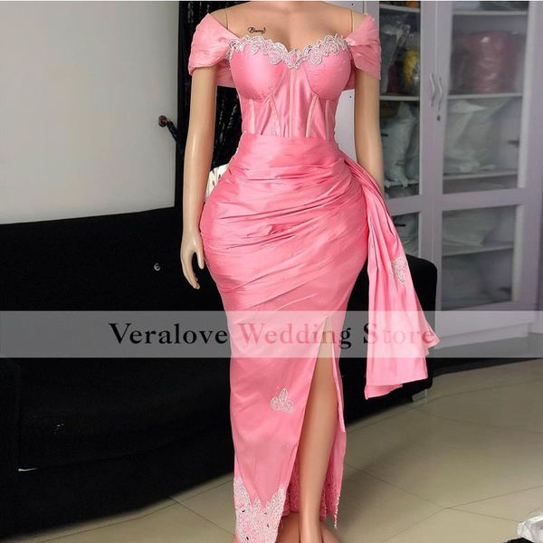 pink lace mermaid evening dress aso ebi prom dress off the shoulder plus size african party wear robe de soirre, Black
pink lace mermaid evening dress aso ebi prom dress off the shoulder plus size african party wear robe de soirre, Black