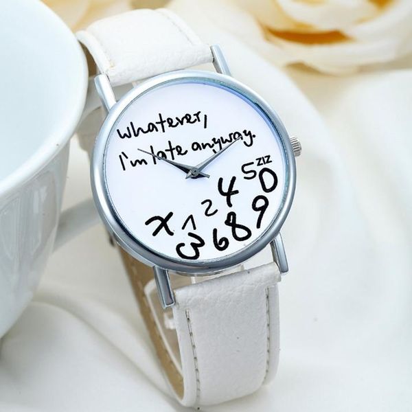 wristwatches retro watch women fashion geneva whatever pu leather i'm late funny wristwatch girl gift quartz, Slivery;brown
wristwatches retro watch women fashion geneva whatever pu leather i'm late funny wristwatch girl gift quartz, Slivery;brown