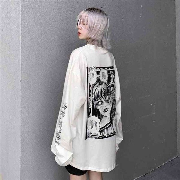 gothic cartoon horror graphic t-shirt women character print loose punk japanese t shirts pullover harajuku street tees shirt 210623, White
gothic cartoon horror graphic t-shirt women character print loose punk japanese t shirts pullover harajuku street tees shirt 210623, White