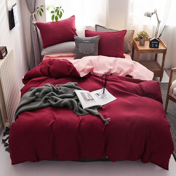 bedding sets wine red polyester set twin full king duvet cover flat sheet pillowcase bed linen bedroom bedclothes solid color
bedding sets wine red polyester set twin full king duvet cover flat sheet pillowcase bed linen bedroom bedclothes solid color