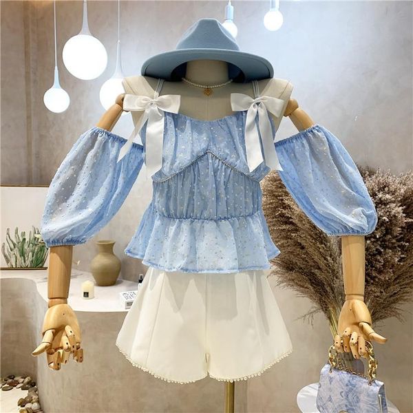 women's blouses & shirts niche design clothing summer 2021 fashion sense off shoulder bow sweet suspender shirt top, White
women's blouses & shirts niche design clothing summer 2021 fashion sense off shoulder bow sweet suspender shirt top, White
