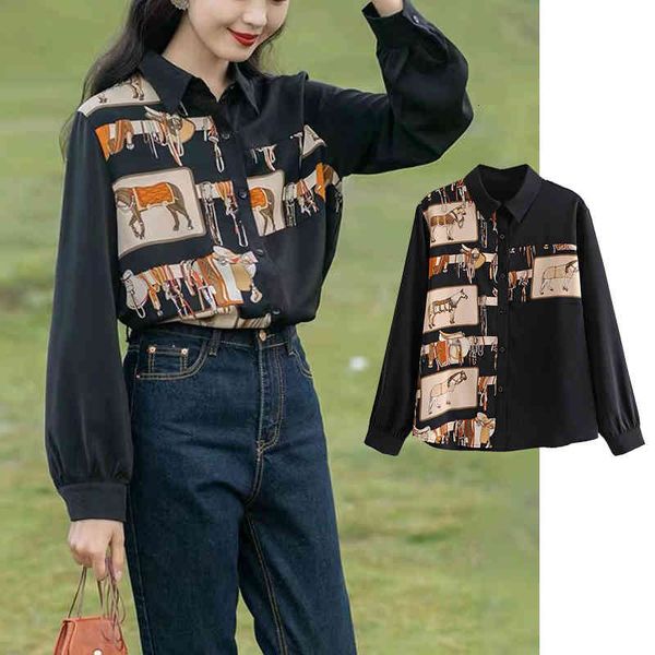 legging women's fashions pony print turn down collar long chiffon shirt loose, Black
legging women's fashions pony print turn down collar long chiffon shirt loose, Black