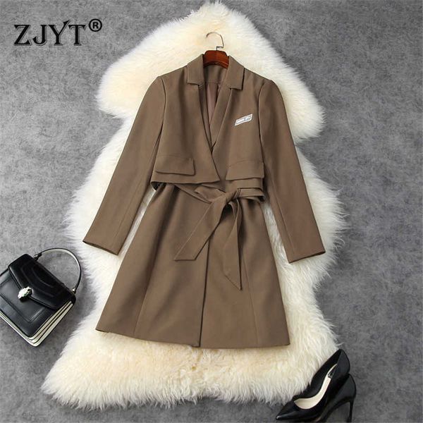 elegant office lady vestidos runway designers fashion long sleeve solid lace up blazer dress women autumn clothing 210601, Black;gray
elegant office lady vestidos runway designers fashion long sleeve solid lace up blazer dress women autumn clothing 210601, Black;gray
