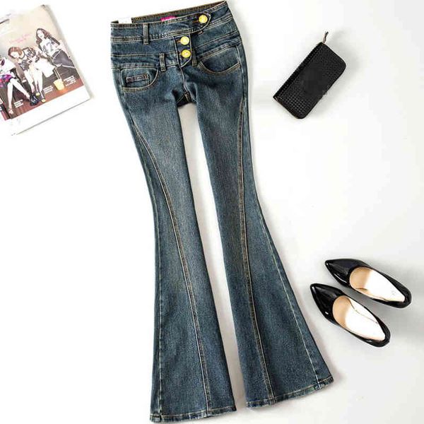 women's jeans plus size 25-32 spring irregular single breasted women mid waist big horn jeans fashion classic retro flare pants w0r3, Blue
women's jeans plus size 25-32 spring irregular single breasted women mid waist big horn jeans fashion classic retro flare pants w0r3, Blue