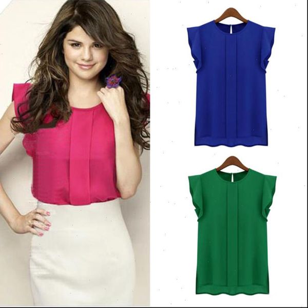 1pc casual chiffon short women shirts tulip solid pullover ol style office ladies summer tunic clothes blue, White
1pc casual chiffon short women shirts tulip solid pullover ol style office ladies summer tunic clothes blue, White
