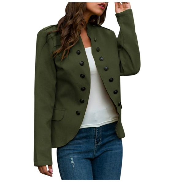 women's jackets women jacket womens winter plus size buttons open front military coat ladies office outwear #40%, Black;brown
women's jackets women jacket womens winter plus size buttons open front military coat ladies office outwear #40%, Black;brown