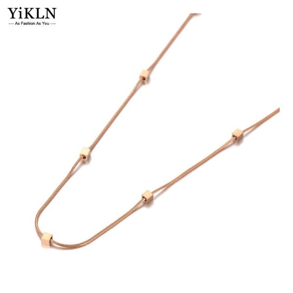 chains yikln trendy small square charm pendant necklace for women stainless steel bohemia party snake chain jewelry yn20141, Silver
chains yikln trendy small square charm pendant necklace for women stainless steel bohemia party snake chain jewelry yn20141, Silver