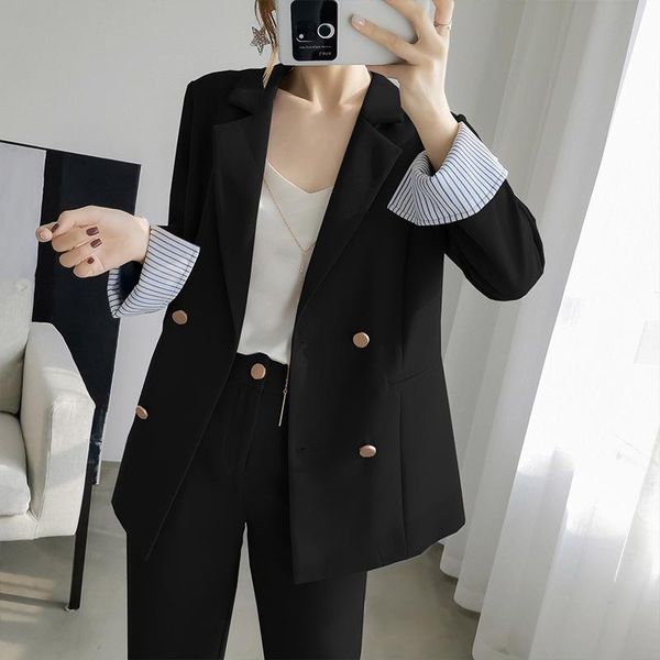 women's two piece pants autumn blazer set casual 2 pieces women double breasted caot & high waist pencil long 2021 ladies pant suits, White
women's two piece pants autumn blazer set casual 2 pieces women double breasted caot & high waist pencil long 2021 ladies pant suits, White