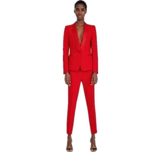 red shawl lapel custom made 2 piece set (jacket+vest) women elegant pants suits ladies business pant formal office women's two, White
red shawl lapel custom made 2 piece set (jacket+vest) women elegant pants suits ladies business pant formal office women's two, White