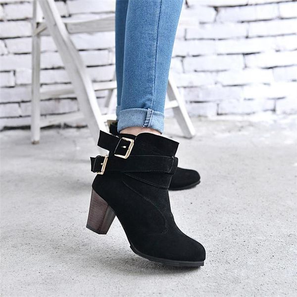 boots fashion ankle pu women basic round toe metal decoration sewing solid vintage med square heel big size shoes, Black
boots fashion ankle pu women basic round toe metal decoration sewing solid vintage med square heel big size shoes, Black