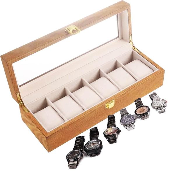 watch boxes & cases box 6 grids wooden watches organizer 6slots jewelry collection storage case wristwatch display wood holder, Black;blue
watch boxes & cases box 6 grids wooden watches organizer 6slots jewelry collection storage case wristwatch display wood holder, Black;blue