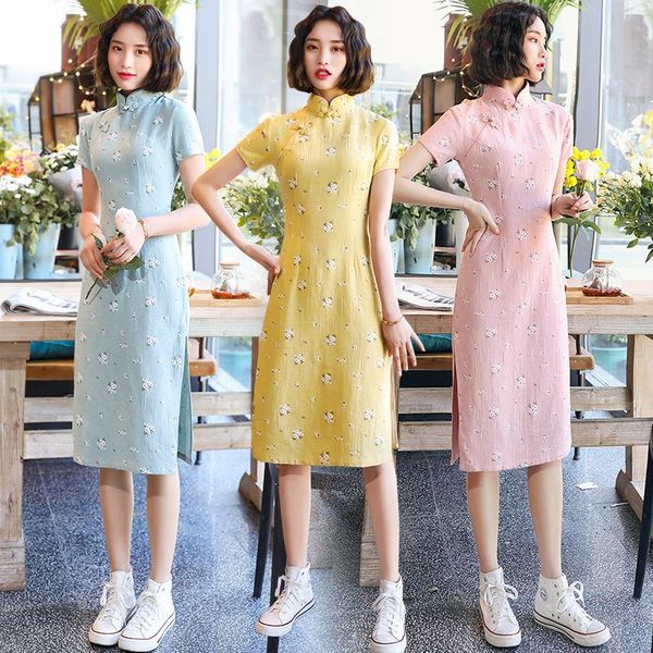 cotton and linen chinese style small fresh daily slim long cheongsam dress female qipao spring summer 2021 ethnic clothing, Red
cotton and linen chinese style small fresh daily slim long cheongsam dress female qipao spring summer 2021 ethnic clothing, Red