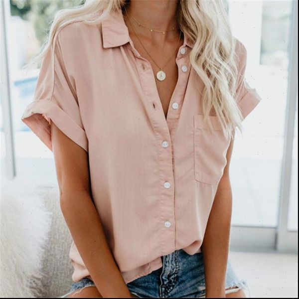 summer feminine short sleeve women shirt turn down collar button, White
summer feminine short sleeve women shirt turn down collar button, White