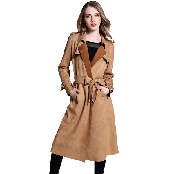 women's trench coats long brown suede coat women spring plus size drape velour retro abrigos mujer fashion casaco woman overcoat 66, Tan;black
women's trench coats long brown suede coat women spring plus size drape velour retro abrigos mujer fashion casaco woman overcoat 66, Tan;black