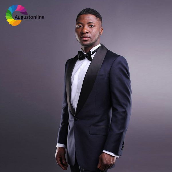 men's suits & blazers latest designs jacket pant navy blue men wedding groom tuxedos black shawl lapel slim fit man 2 piece p, White;black
men's suits & blazers latest designs jacket pant navy blue men wedding groom tuxedos black shawl lapel slim fit man 2 piece p, White;black