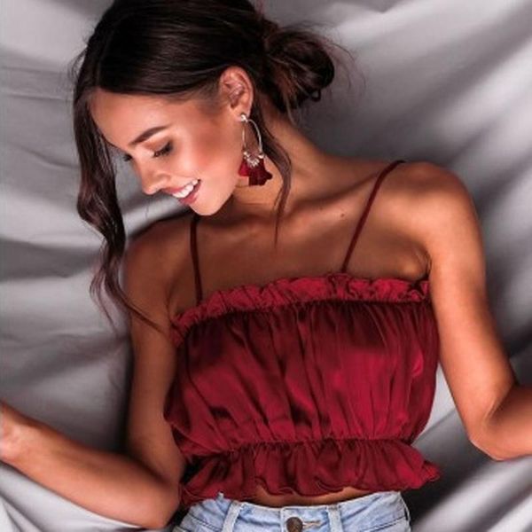 red bodycon camis harajuku ruched adjustable shoulder strap spaghetti tank woman summer casual party cotton crop women's tanks &, White
red bodycon camis harajuku ruched adjustable shoulder strap spaghetti tank woman summer casual party cotton crop women's tanks &, White