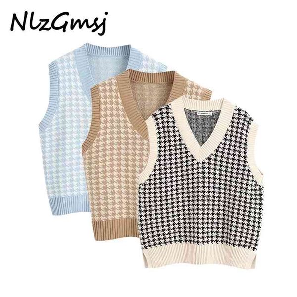 knitted sweaters pullovers vest women plaid sleeveless casual ladies sweater female spring autumn 210628, White;black
knitted sweaters pullovers vest women plaid sleeveless casual ladies sweater female spring autumn 210628, White;black