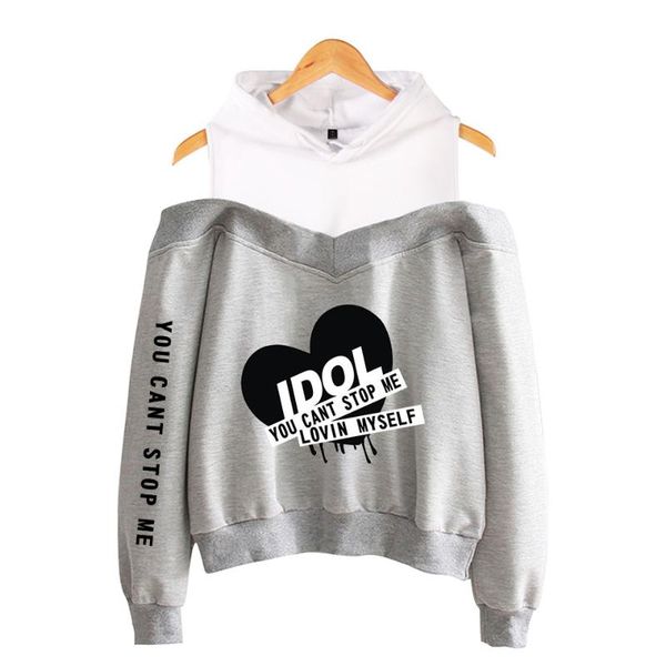 women's hoodies & sweatshirts personality fashion k- bangtan hoodie idol you can't sme love myself boys hooded off-shoulder, Black
women's hoodies & sweatshirts personality fashion k- bangtan hoodie idol you can't sme love myself boys hooded off-shoulder, Black