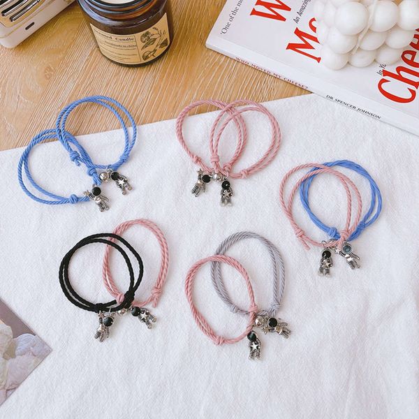 a pair of lovers wear a bracelets to attract each other, Golden;silver
a pair of lovers wear a bracelets to attract each other, Golden;silver