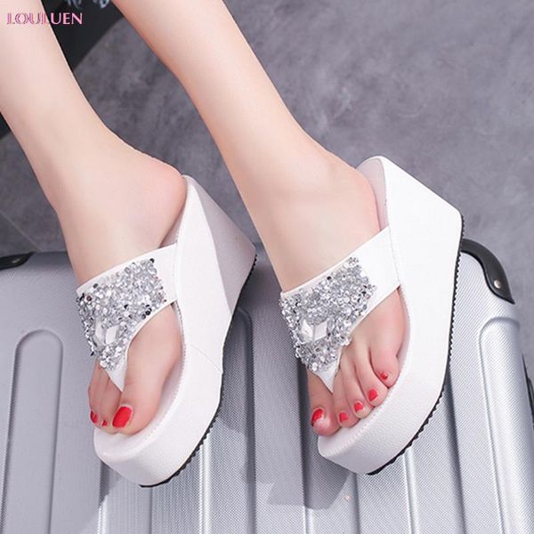 slippers summer rhinestone wedges flip flops fashion clip toe beach gladiator slides multi size 35- 39 drop #0429, Black
slippers summer rhinestone wedges flip flops fashion clip toe beach gladiator slides multi size 35- 39 drop #0429, Black