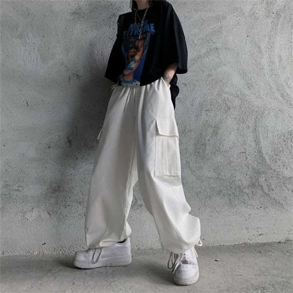 qweek harajuku white cargo pants women vintage high waist hip hop streetwear pockets straight joker black trousers for female 211112, Black;white
qweek harajuku white cargo pants women vintage high waist hip hop streetwear pockets straight joker black trousers for female 211112, Black;white