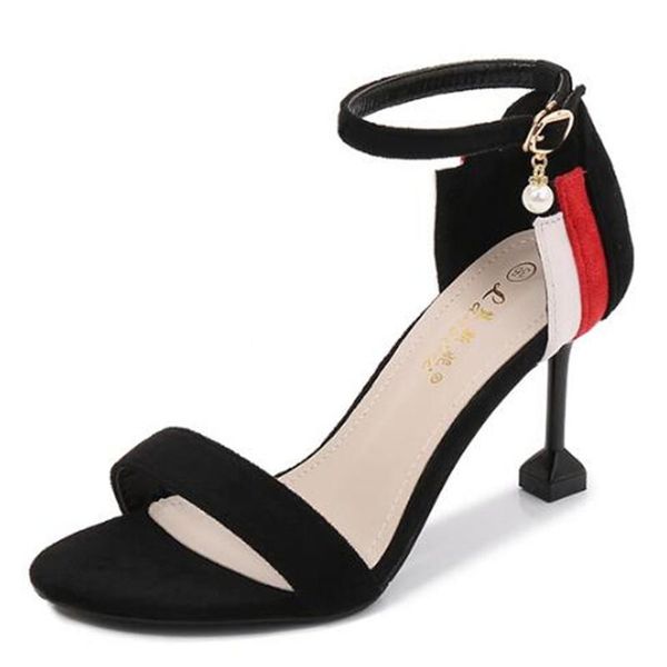 vintage square toe high heel sandals women round flock 6cm 8cm thin heels buckle strap shallow shoes size 35-42, Black
vintage square toe high heel sandals women round flock 6cm 8cm thin heels buckle strap shallow shoes size 35-42, Black