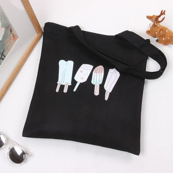 shopping bags yile cotton canvas black white shoulder bag eco tote printed ice cream c06
shopping bags yile cotton canvas black white shoulder bag eco tote printed ice cream c06