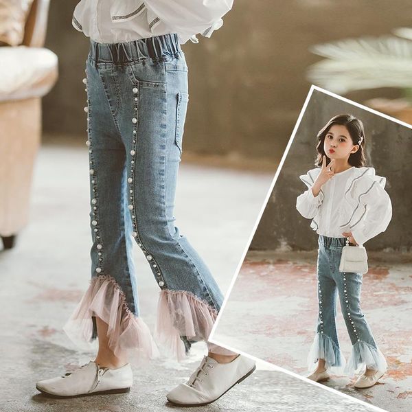 girls beading jeans spring flare pant for boot cut mesh bottoms korean denim pants girl trousers kids clothes, Blue
girls beading jeans spring flare pant for boot cut mesh bottoms korean denim pants girl trousers kids clothes, Blue