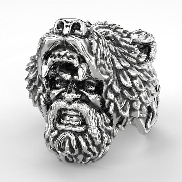 cluster rings carofeez personality retro bear warrior design ring punk stainless steel men bicycle jewelry gift, Golden;silver
cluster rings carofeez personality retro bear warrior design ring punk stainless steel men bicycle jewelry gift, Golden;silver
