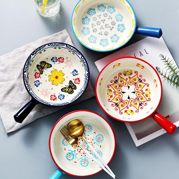 creative household handle anti-scalding underglaze ceramic baking bowl microwave hand-painted flower noodle tableware bowls
creative household handle anti-scalding underglaze ceramic baking bowl microwave hand-painted flower noodle tableware bowls