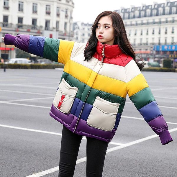 women's down & parkas fashion high quilaty 90% winter jacket women coat casual rainbow stripes outwear thick warm duck yrf121 ul6r, Black
women's down & parkas fashion high quilaty 90% winter jacket women coat casual rainbow stripes outwear thick warm duck yrf121 ul6r, Black