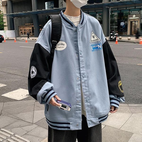 men's jackets hip-hop baseball jacket letters embroidery patchwork korean streetwear college rock varsity bomber, Black;brown
men's jackets hip-hop baseball jacket letters embroidery patchwork korean streetwear college rock varsity bomber, Black;brown