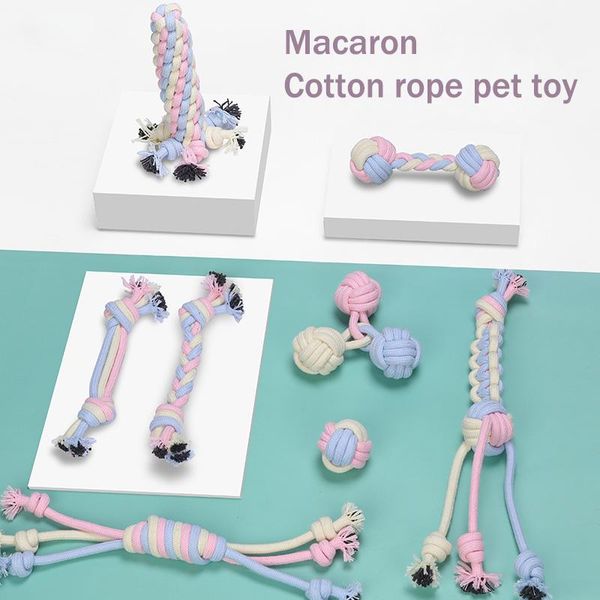 small animal supplies pet toy macaron series molar bite resistant cotton rope ball cat dog
small animal supplies pet toy macaron series molar bite resistant cotton rope ball cat dog