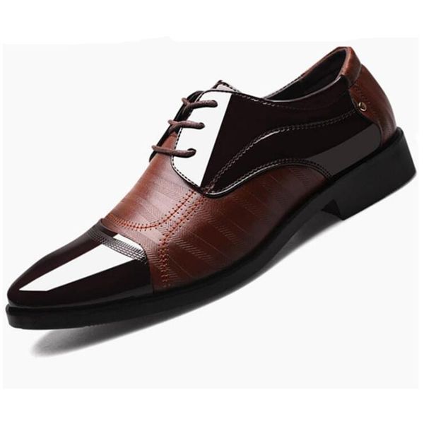 dress shoes mens pu patent leather pointed comfortable office plus size 38-48 shoe lace up male causal bussiness, Black
dress shoes mens pu patent leather pointed comfortable office plus size 38-48 shoe lace up male causal bussiness, Black