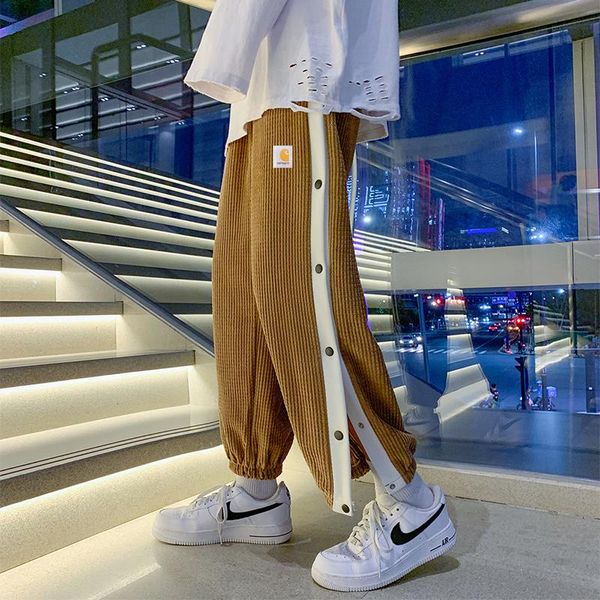men's pants fall/winter casual loose large drawstring sweatpants corduroy breasted, Black
men's pants fall/winter casual loose large drawstring sweatpants corduroy breasted, Black