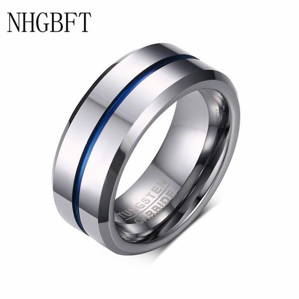 cluster rings nhgbft 8mm thin blue groove line ring wedding brand mens tungsten carbide male jewelry, Golden;silver
cluster rings nhgbft 8mm thin blue groove line ring wedding brand mens tungsten carbide male jewelry, Golden;silver