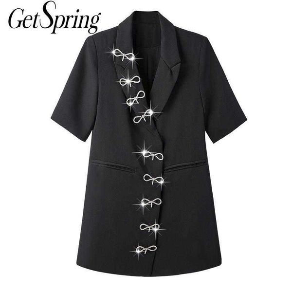 getspring women suit blazer diamond bow patchwork black blazers jackets vintage casual loose coats woman 210601, White;black
getspring women suit blazer diamond bow patchwork black blazers jackets vintage casual loose coats woman 210601, White;black